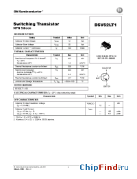 Datasheet BSV52LT1 manufacturer ON Semiconductor